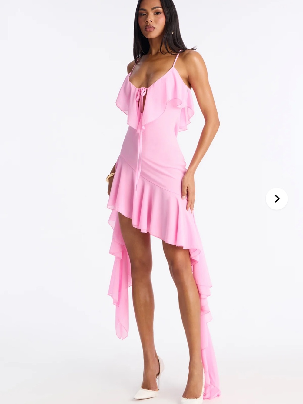 Fashion Nova pink Ruffled mini Dress